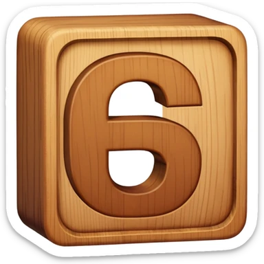 the letter G in a block sticker
