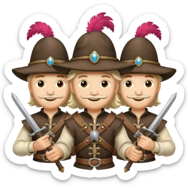 3 musketeers sticker