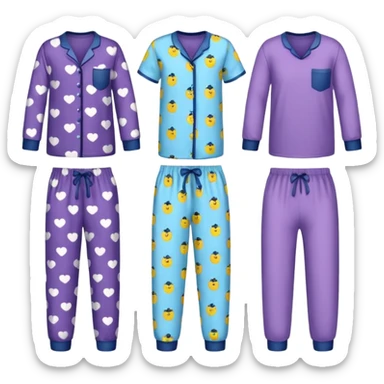 Pajama, different pattern sticker