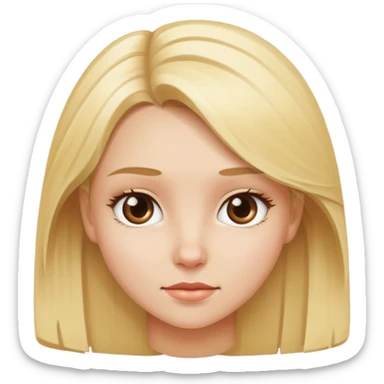 blonde girl looking at viewer sticker