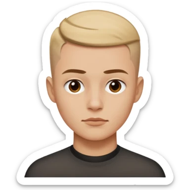 cabelo tipo rapado dos lados sticker