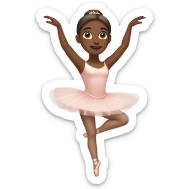 aesthetically pleasing brown skin ballerina  sticker