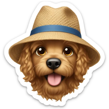 Doodle wearing hat sticker