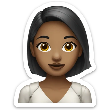 A girl wearing dior bag sticker