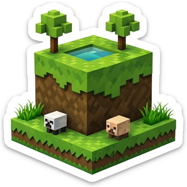 Original Minecraft logo  sticker