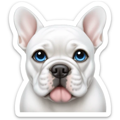 White french bulldog with blue eyes sticker