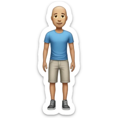 Bald guy thin legs sticker