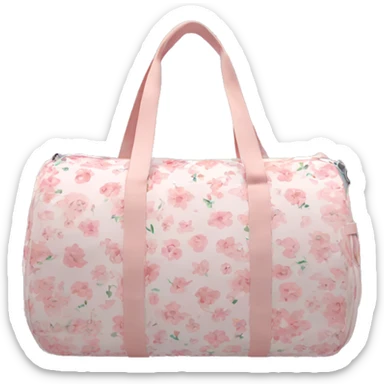 light pink floral gym bag sticker