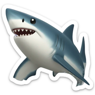 Mortie sur un requin sticker