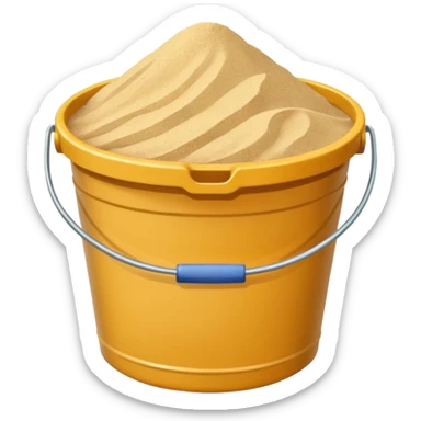 A bucket of sand sticker