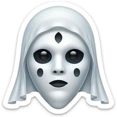 ghost  mask sticker