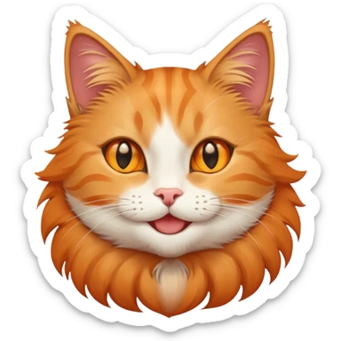 Cat smiling with star eyes sticker