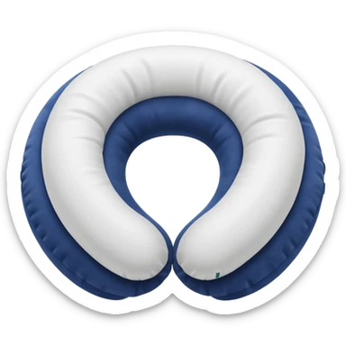 white Travel Neck Pillow sticker