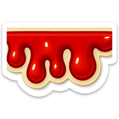 Make the blood drips shorter, keeping them fat, in retro sticker style with a transparent background. sticker