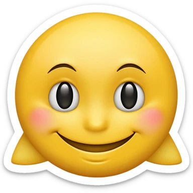 Seductive smirk yellow smiley sticker