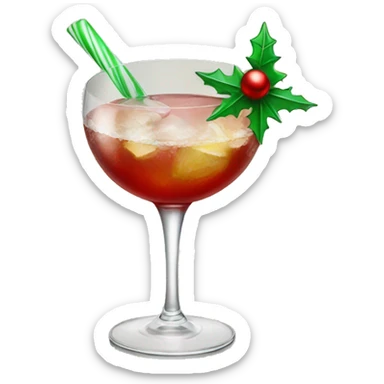 Christmas cocktail sticker