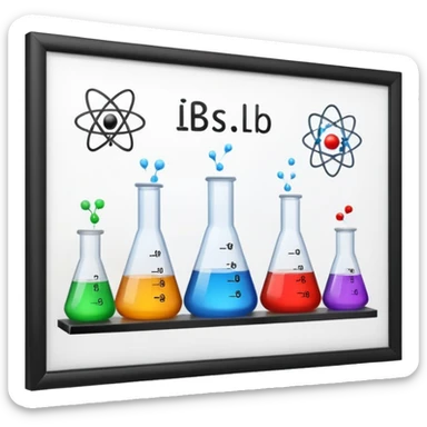 science lab  formula on board sticker