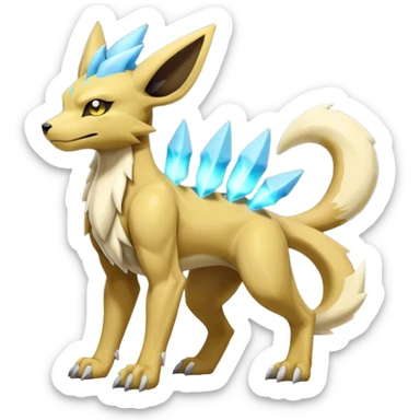Manectric-Lucio-Cubone-Umbreon-Marowak-Draco-Fakémon-hybrid-creature (full body), 4 legs sticker