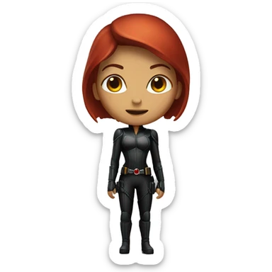black widow entire figure sticker
