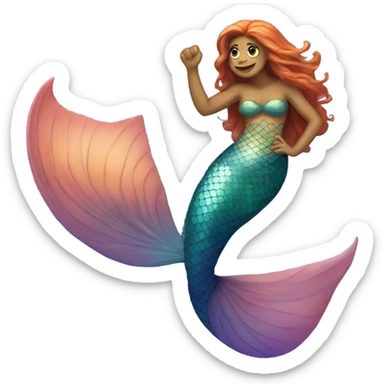 Mermaid sasquatch  sticker
