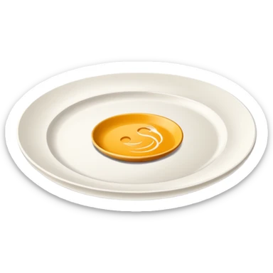 create me an image of ceramic plate in perspective view. sticker