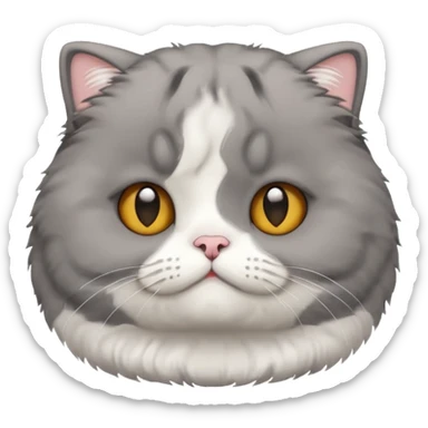 Scottish fold cat emoji  sticker