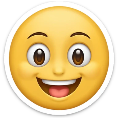 Genera big smile emoji with dudu face sticker