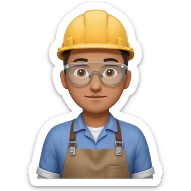 modern workshop carpenter portrait, head and shoulders only, safety glasses, sleek apron, clean minimal style, confident expression, 3D cartoon, mobile game icon style, clean background, no text, no watermark
 sticker