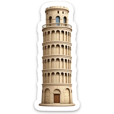Leaning tower sticker