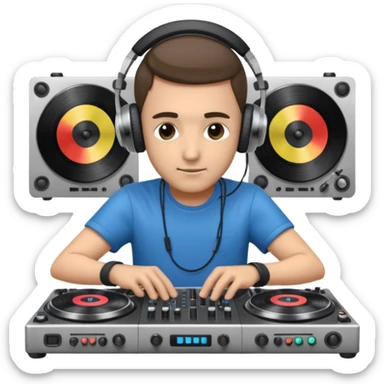 Dj mixing sticker