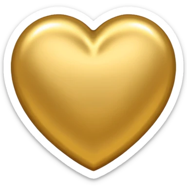 Gold heart emoji sticker