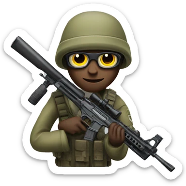 Call Of Duty character with a sniper rifle  sticker