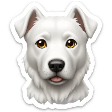 Perro blanco con manchas negarás  sticker