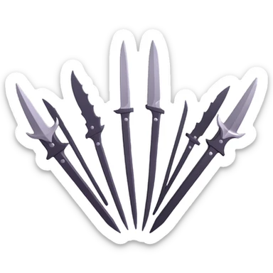 the Blades of Chaos from God of War, 3D render, metallic shine, cinematic lighting sticker