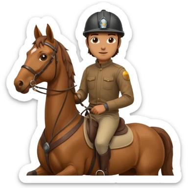 a man Horse Riding sticker