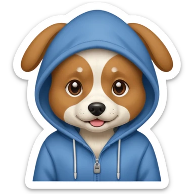 Dog with a hoodie sticker