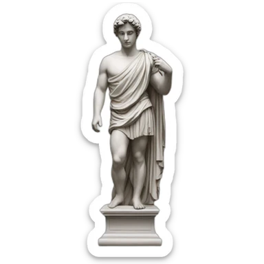 a roman sculpture posing as an ios emoji sticker