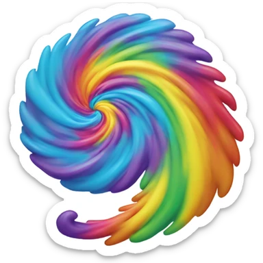 A rainbow yeti poop swirl emoji sticker