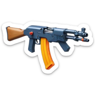 ak47 water gun sticker