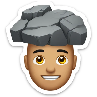 the rock holding a sing on the head sticker