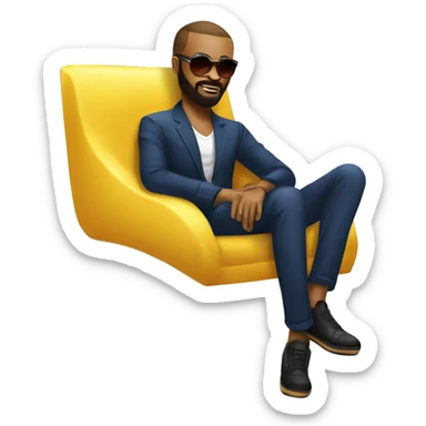 Fally Ipupa sur un canape sticker