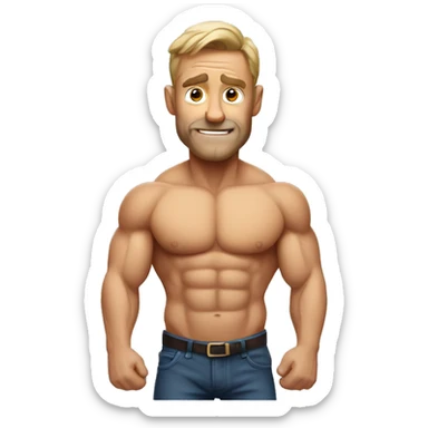 muscular Australian dad sticker