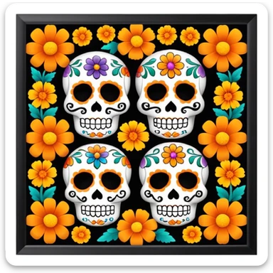 Mexican day of the dead sticker