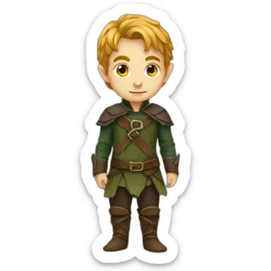 Male halfling full body sticker