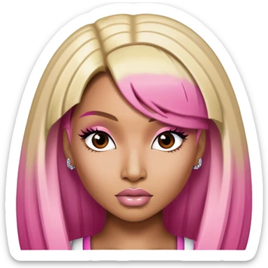 nicki minaj superbass split dye hair sticker