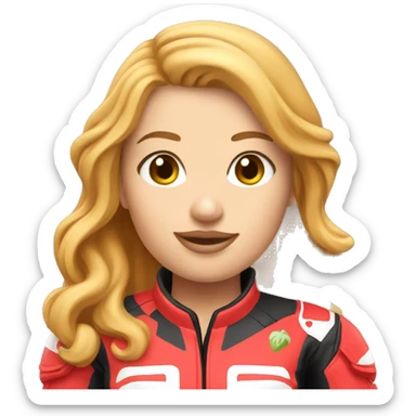 Strawberry blonde motocross women sticker
