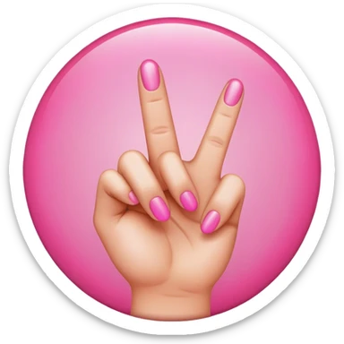 Pink middle finger emoji sticker