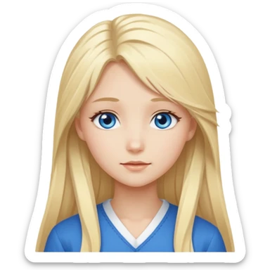 Norwegian beautiful anime lady sticker