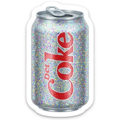Glittery can of Diet Coke sticker