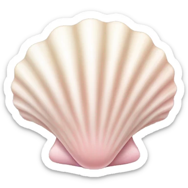 light Pink and beige seashell  sticker